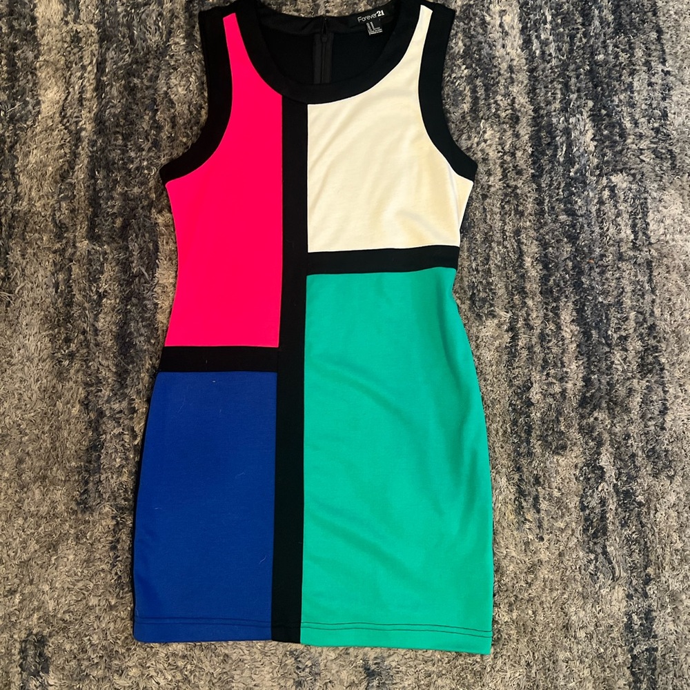Forever 21 Multicolor Geometric Mini Dress